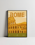Rome minimalist art print — black framed wall decor by Dunora