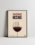 Shiraz Wine Art Print — black framed wall decor by Dunora