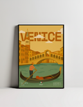 Venice minimalist art print — black framed wall decor by Dunora