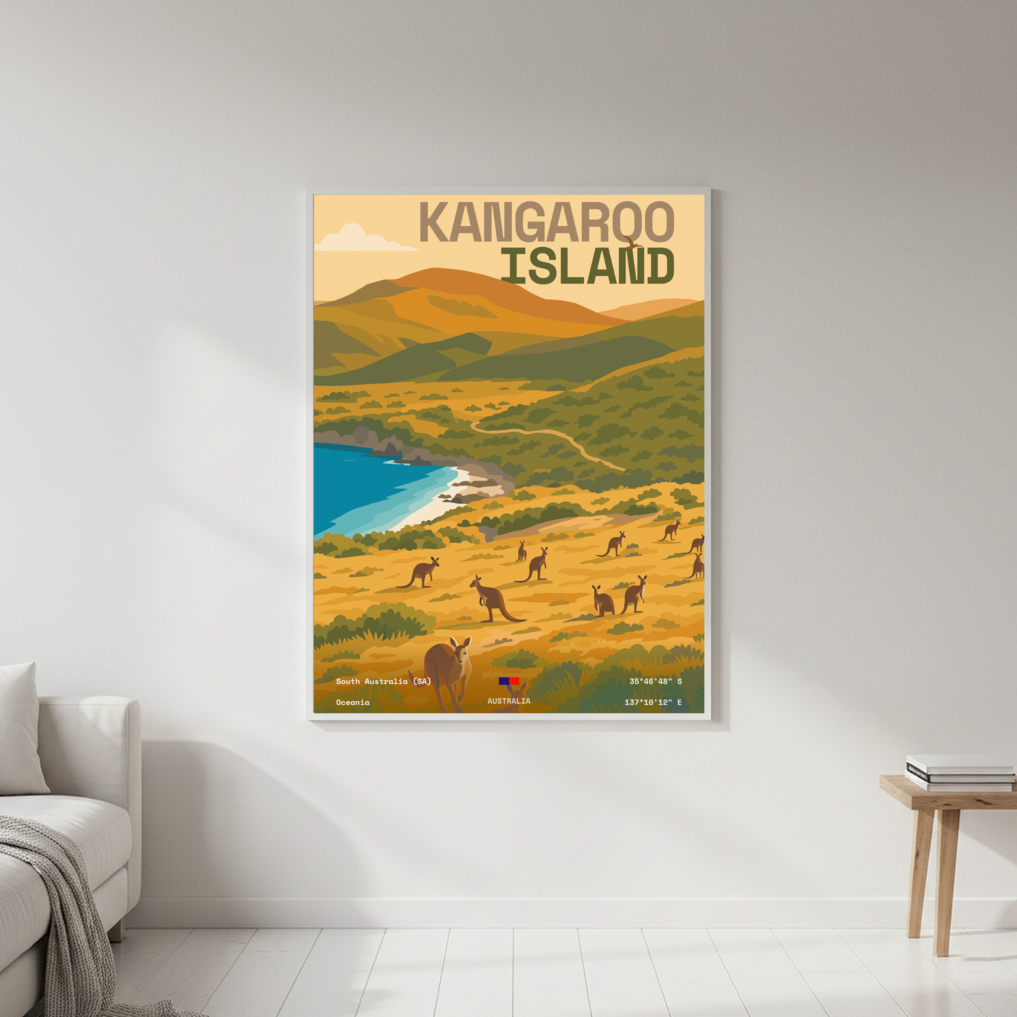 Kangaroo Island Minimalist Art Print