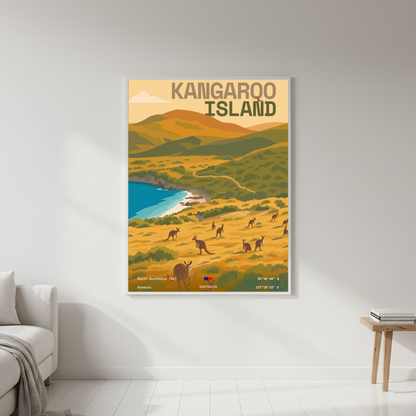 Kangaroo Island Minimalist Art Print