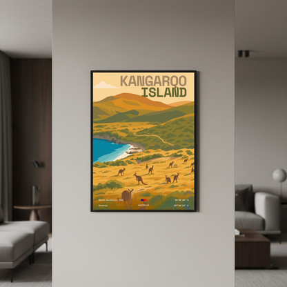 Kangaroo Island Minimalist Art Print