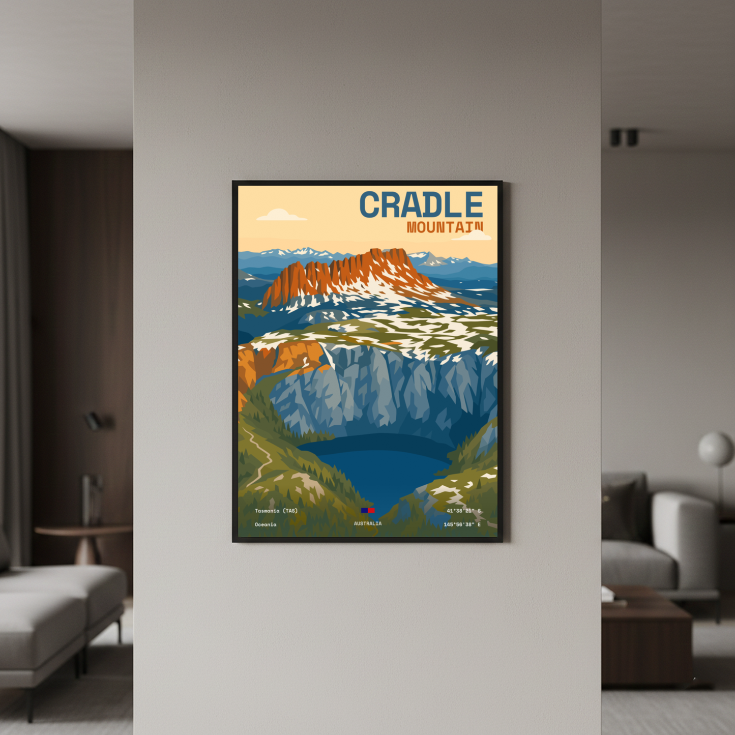 Cradle Mountain Minimalist Art Print