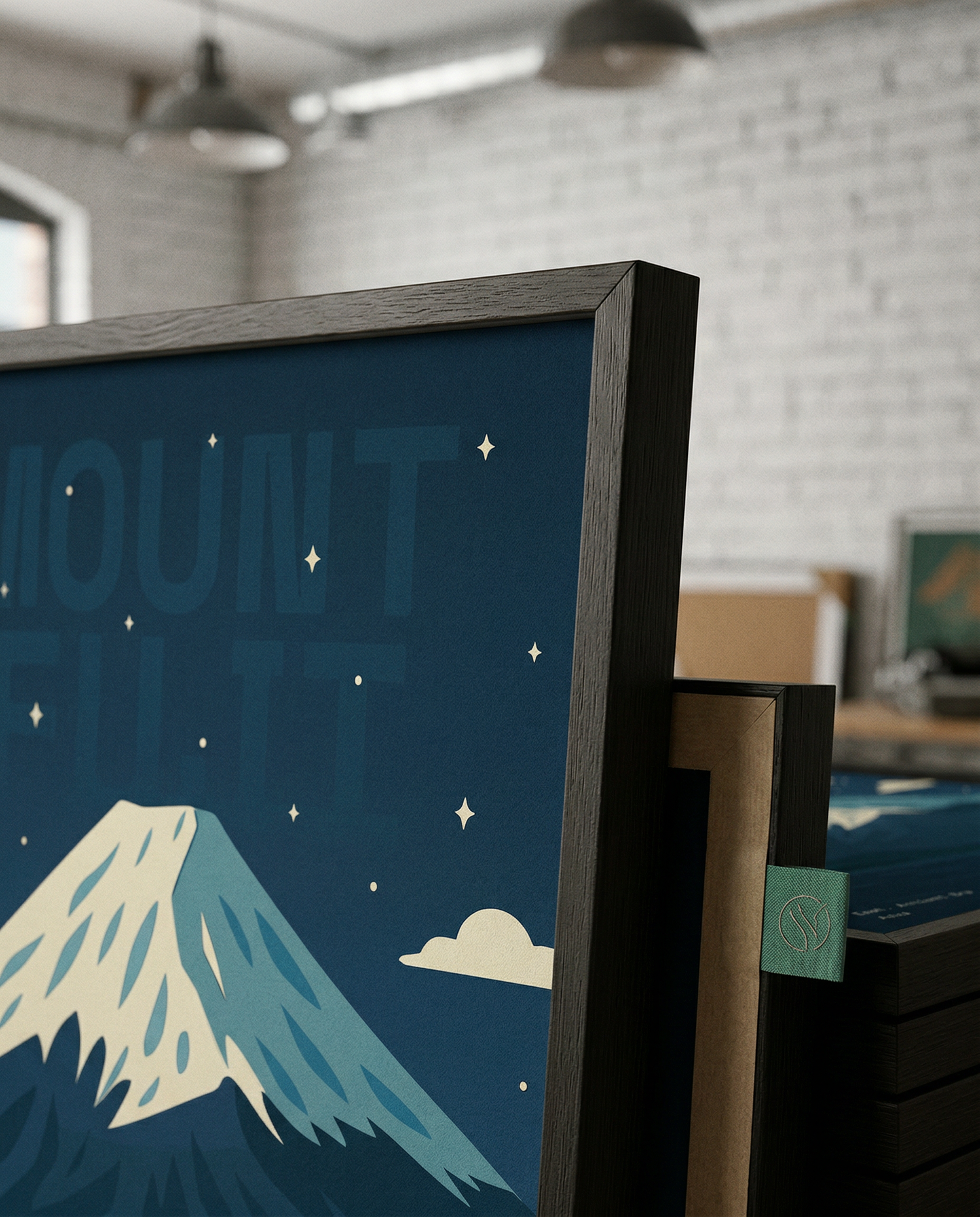 Close-up showing premium print quality of Dunora minimalist art prints — museum-quality giclée detail