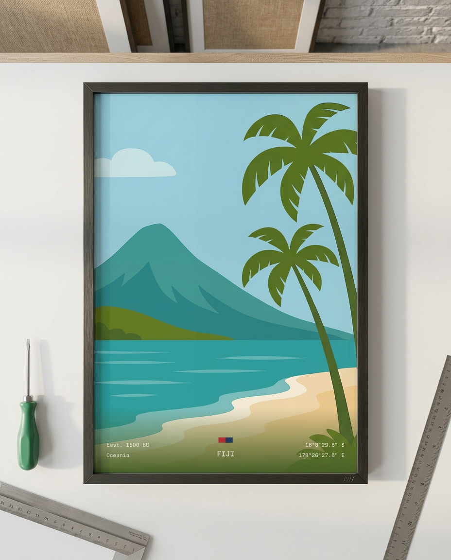 Close-up showing premium print quality of Dunora minimalist art prints — museum-quality giclée detail