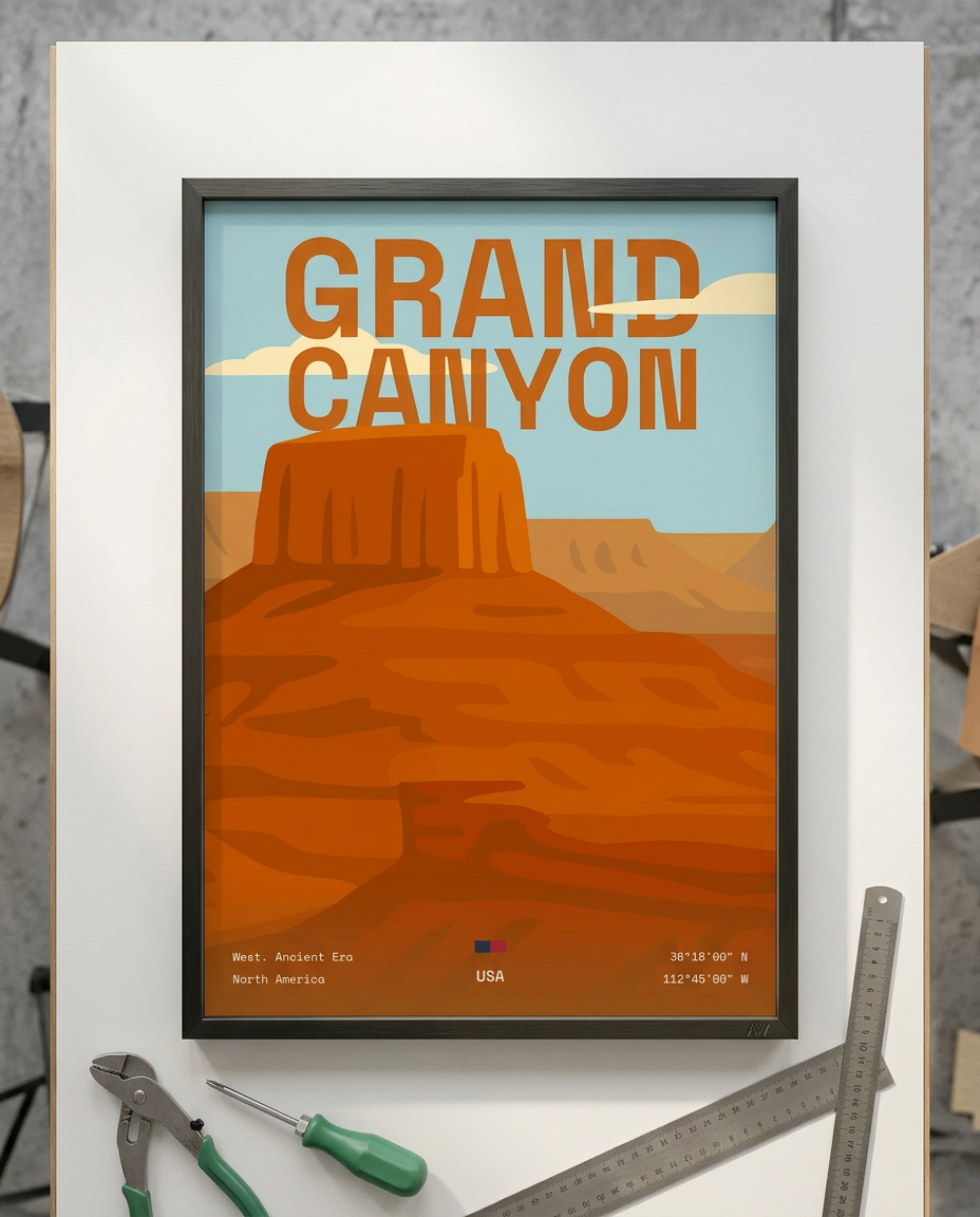 Close-up showing premium print quality of Dunora minimalist art prints — museum-quality giclée detail