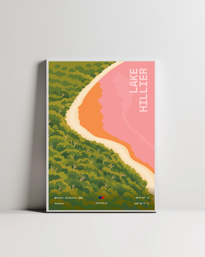 Lake Hillier Minimalist Art Print
