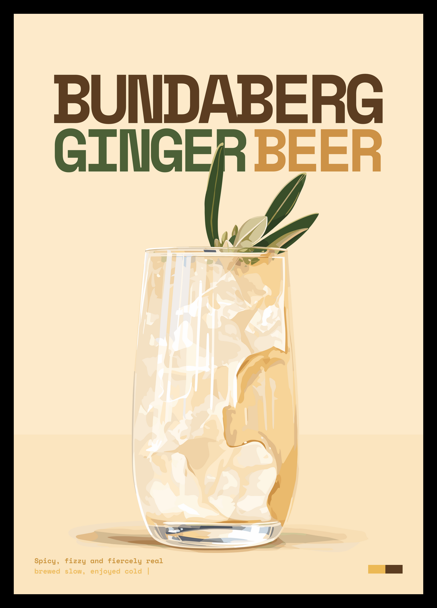Bundaberg Ginger Beer Art Print — wall preview