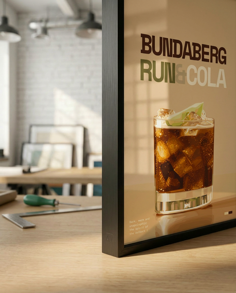 Bundaberg Rum & Cola Art Print — print quality detail