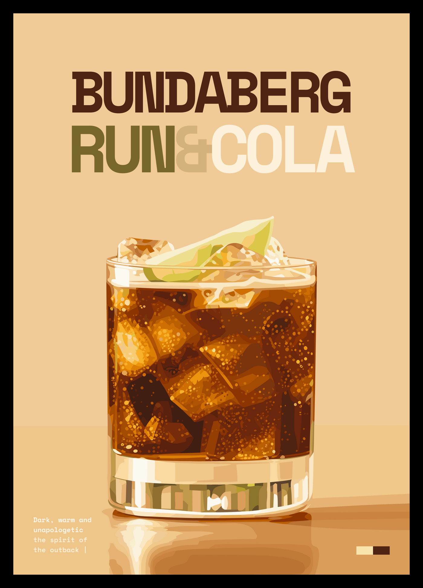 Bundaberg Rum & Cola Art Print — wall preview