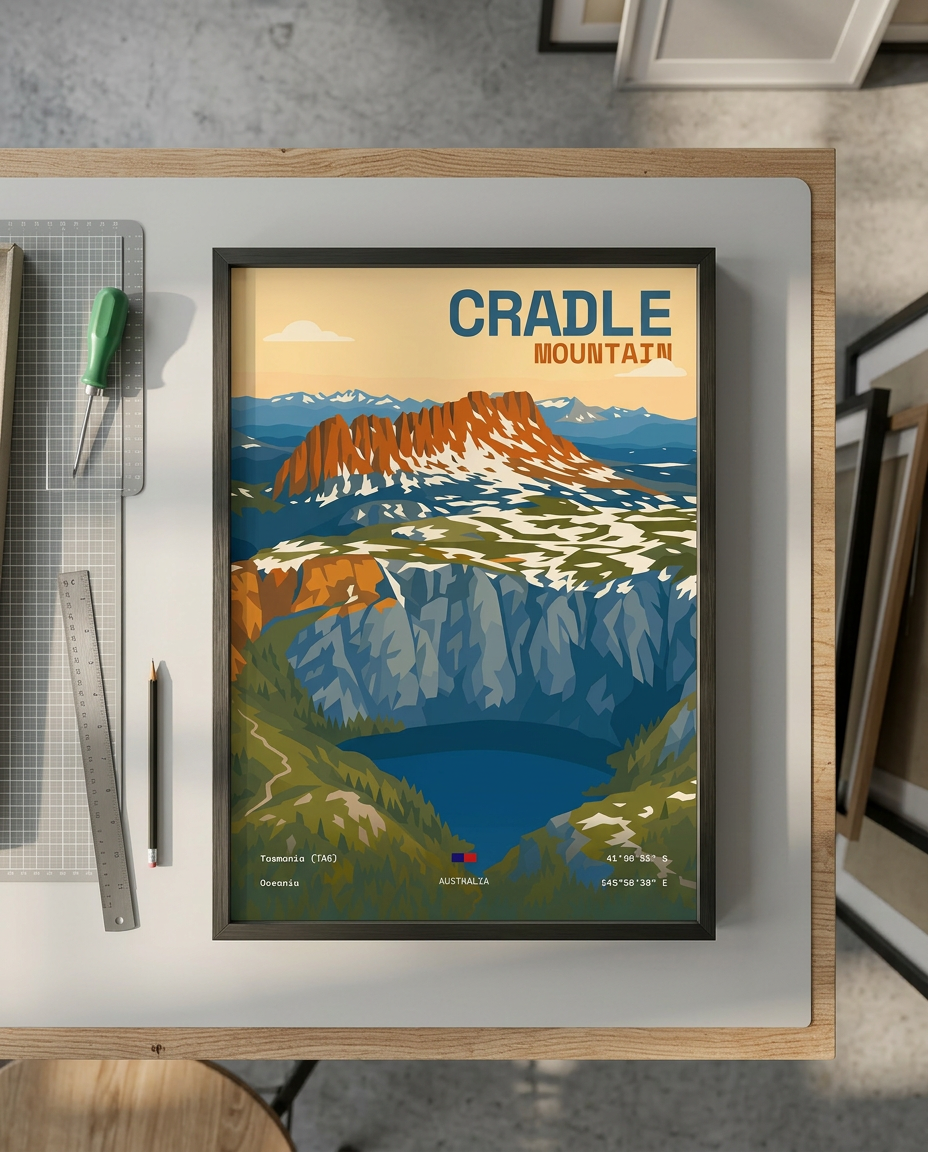 Cradle Mountain — print quality detail
