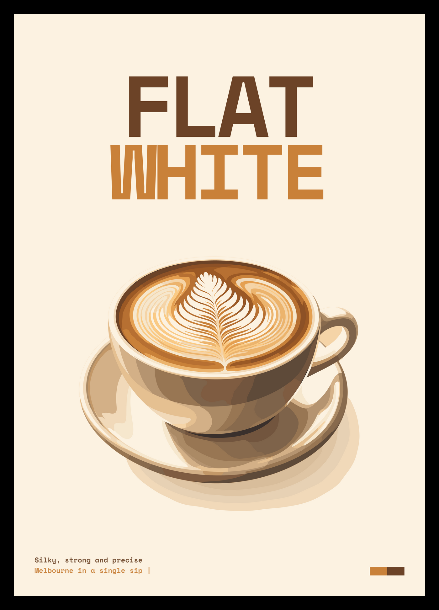 Flat White Art Print — wall preview