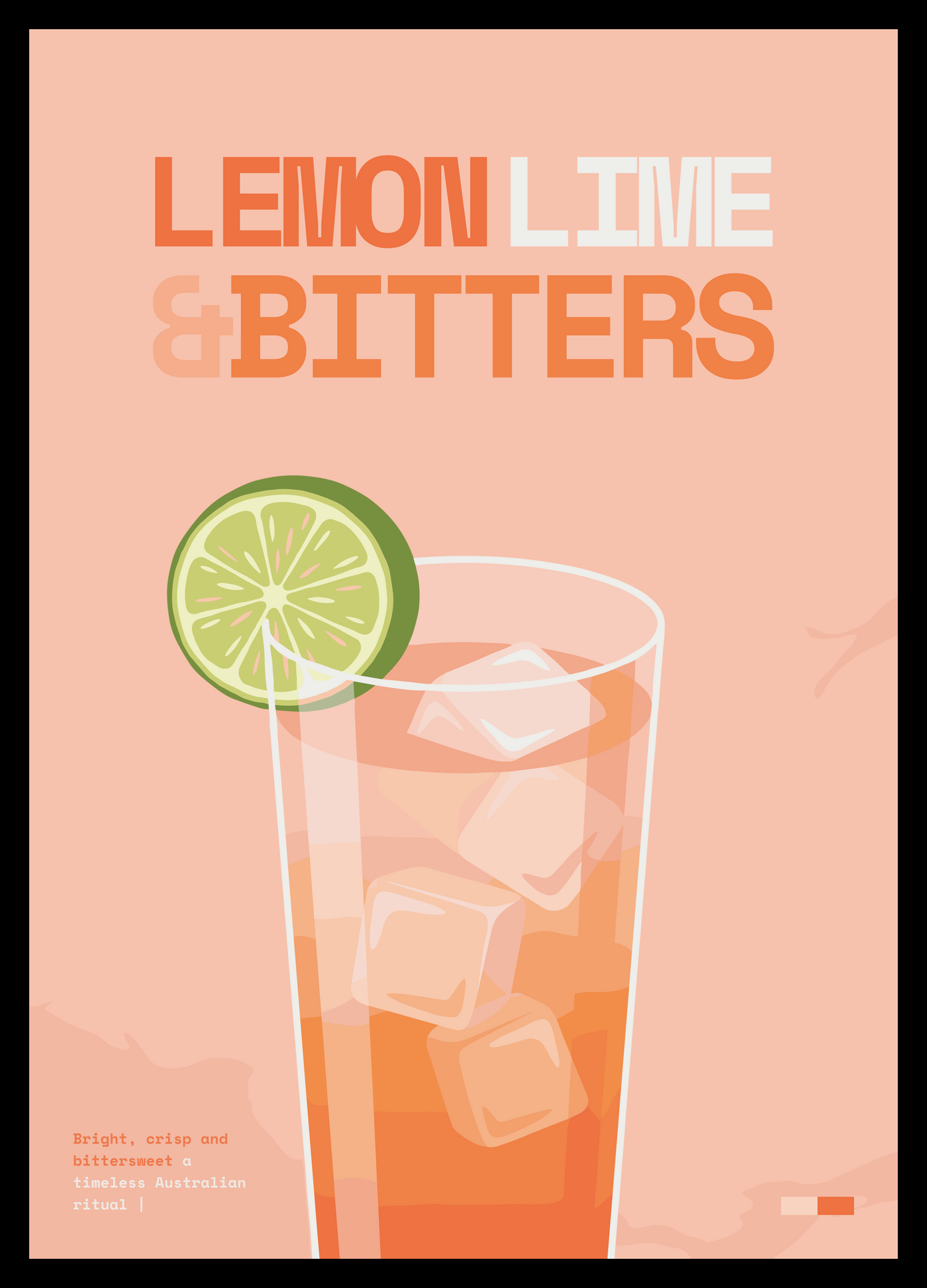 Lemon Lime & Bitters Art Print — wall preview