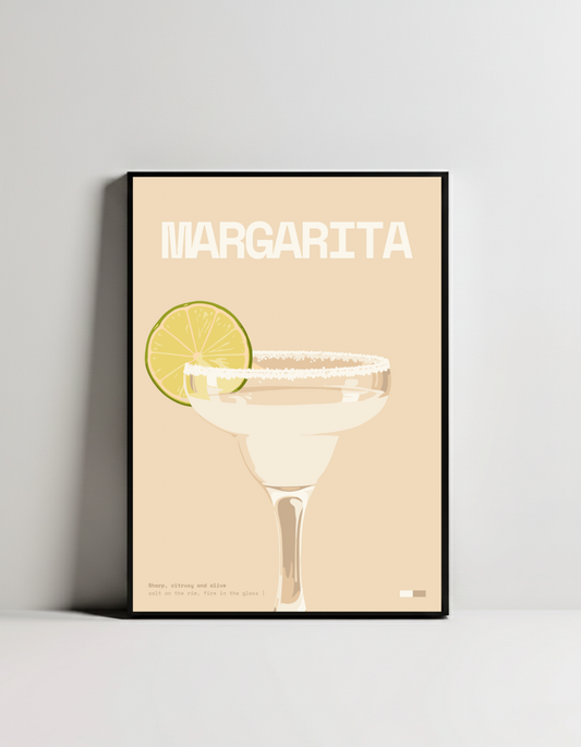 Margarita Art Print — black framed wall decor by Dunora