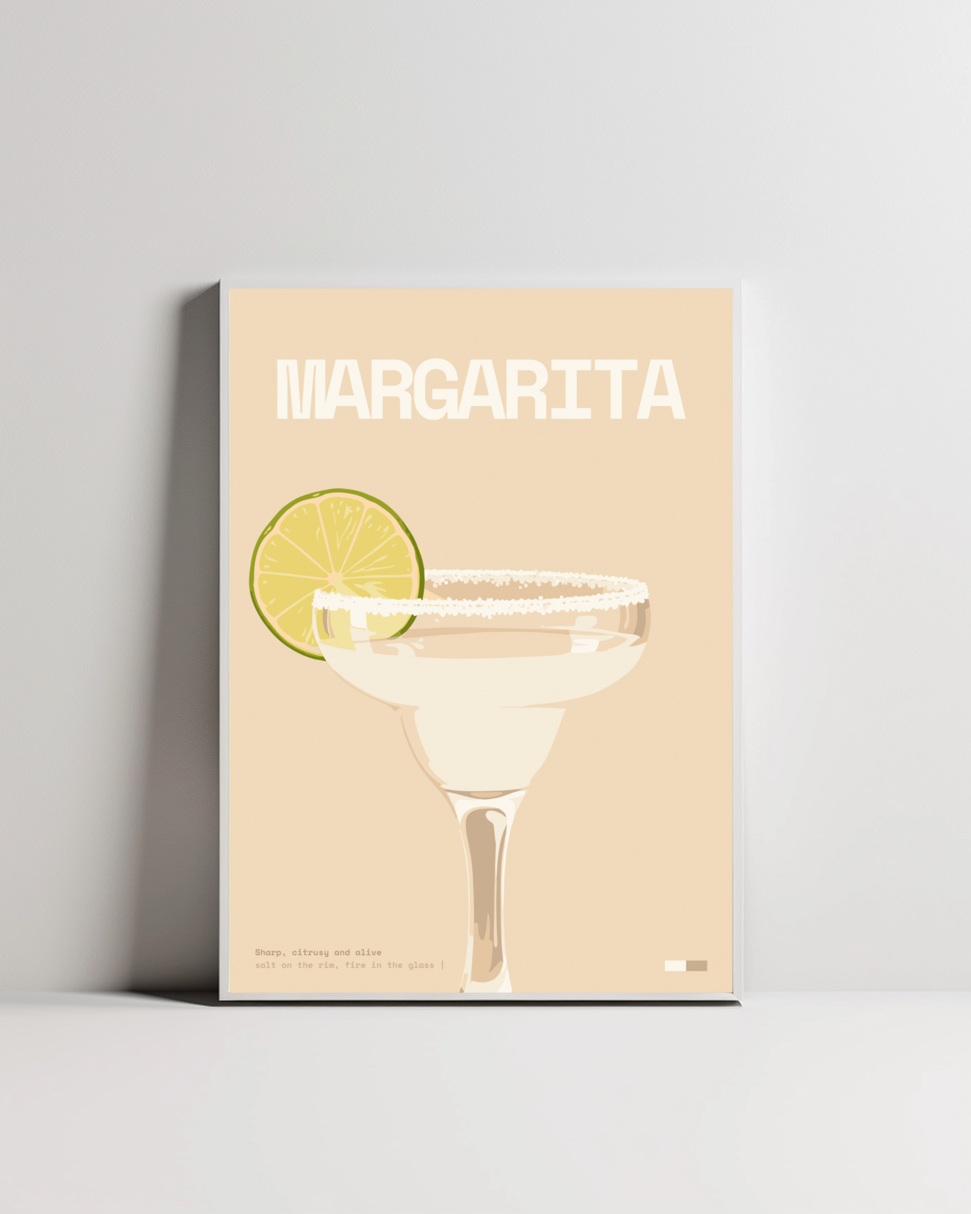 Margarita Art Print — white framed wall decor by Dunora