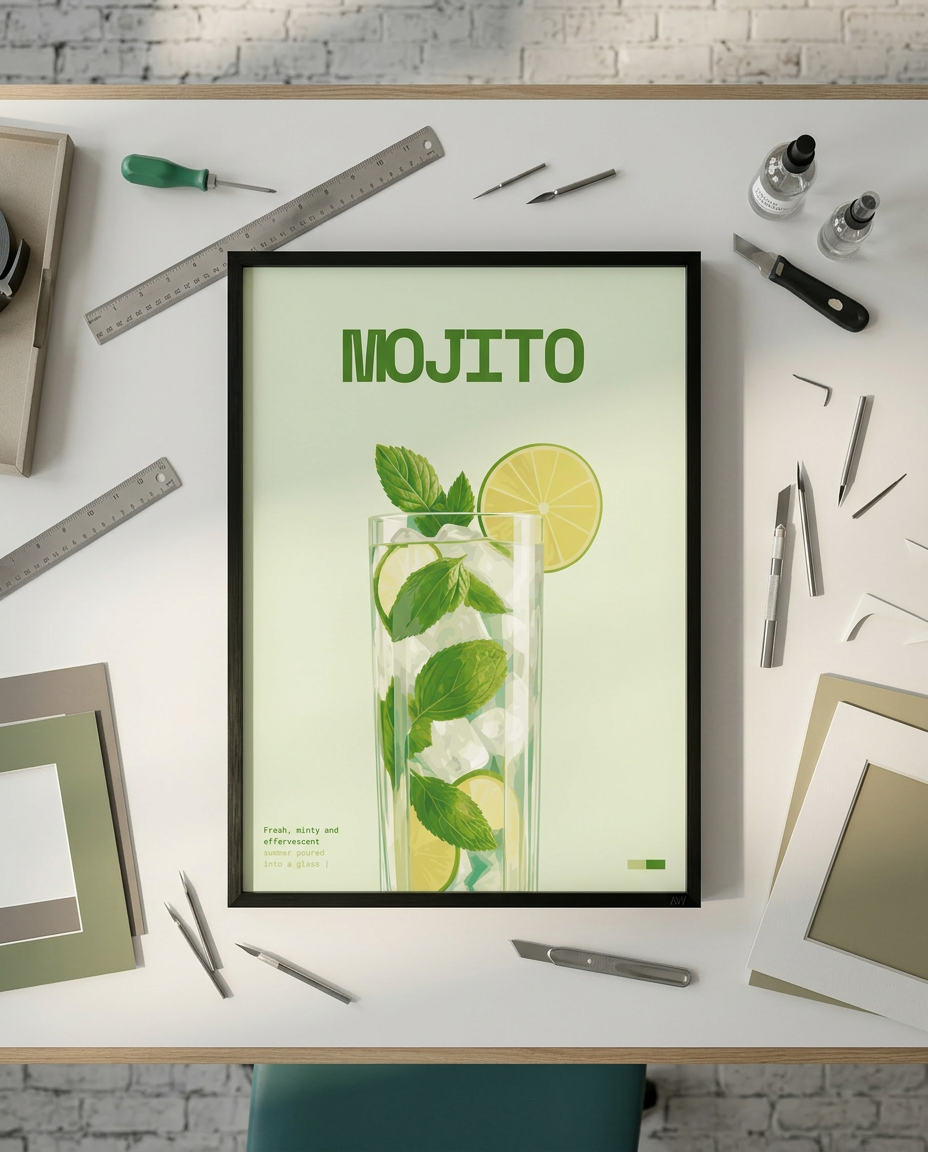 Mojito Art Print — print quality detail