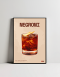 Negroni Art Print — black framed wall decor by Dunora