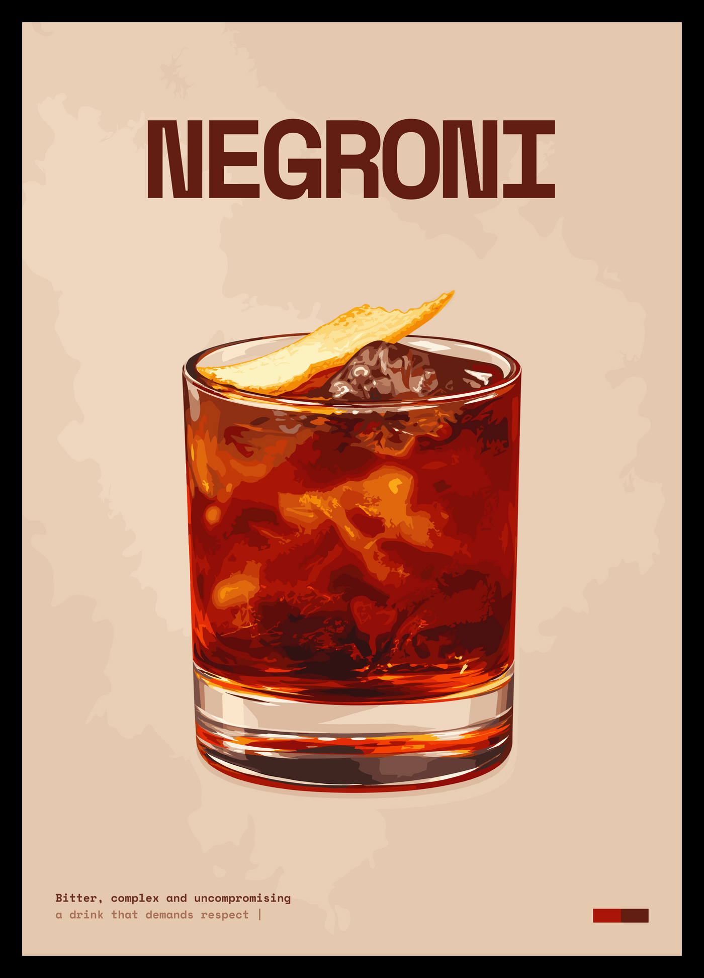 Negroni Art Print — wall preview