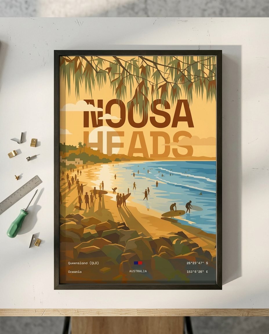 Noosa Heads — print quality detail