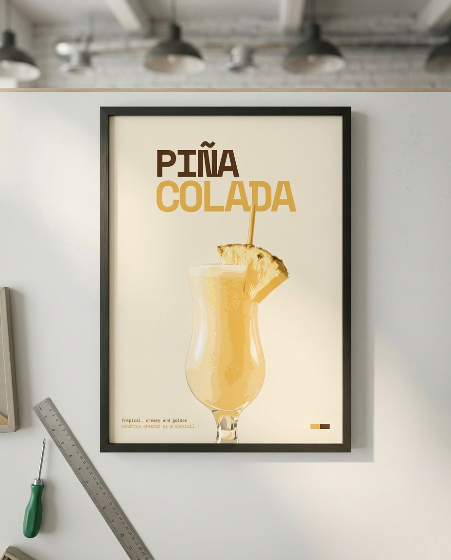 Piña Colada Art Print — print quality detail