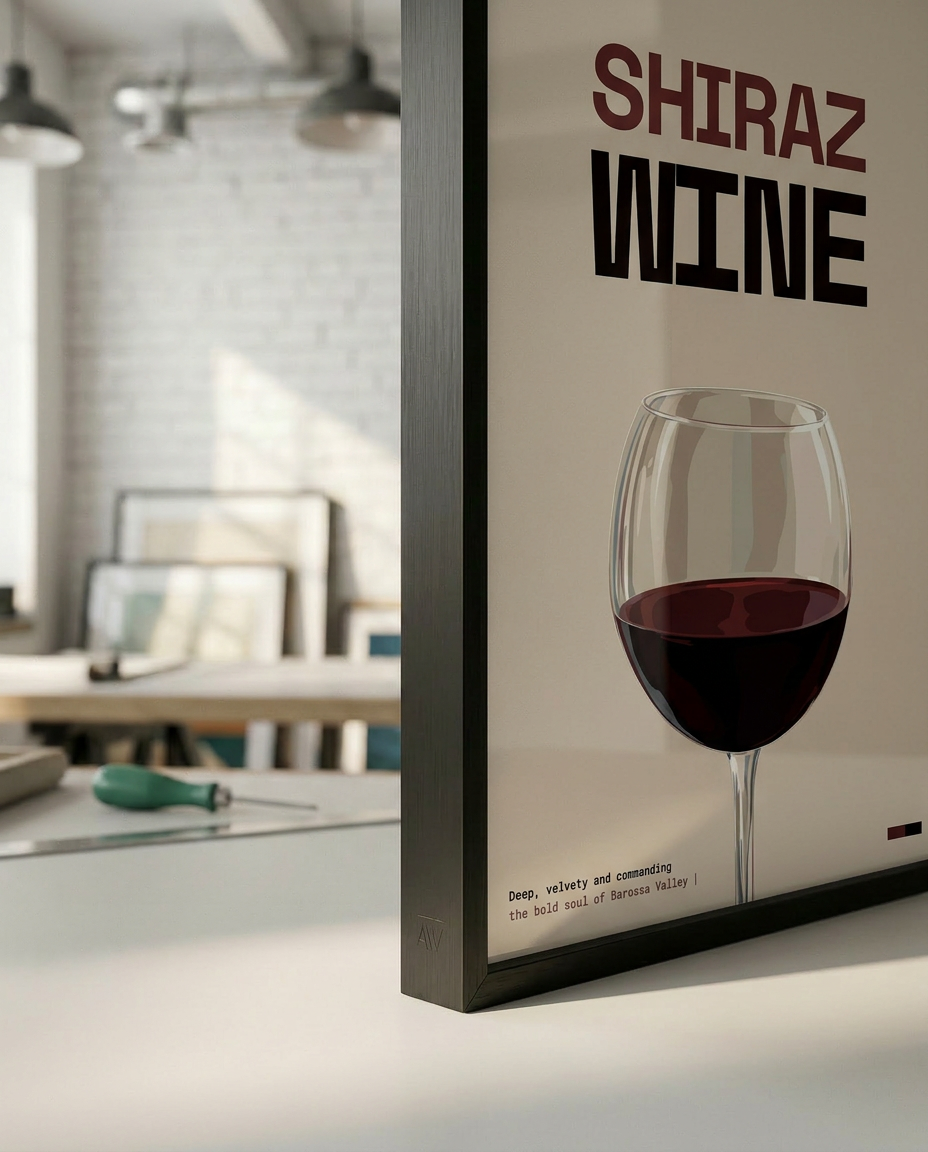 Shiraz Wine Art Print — print quality detail