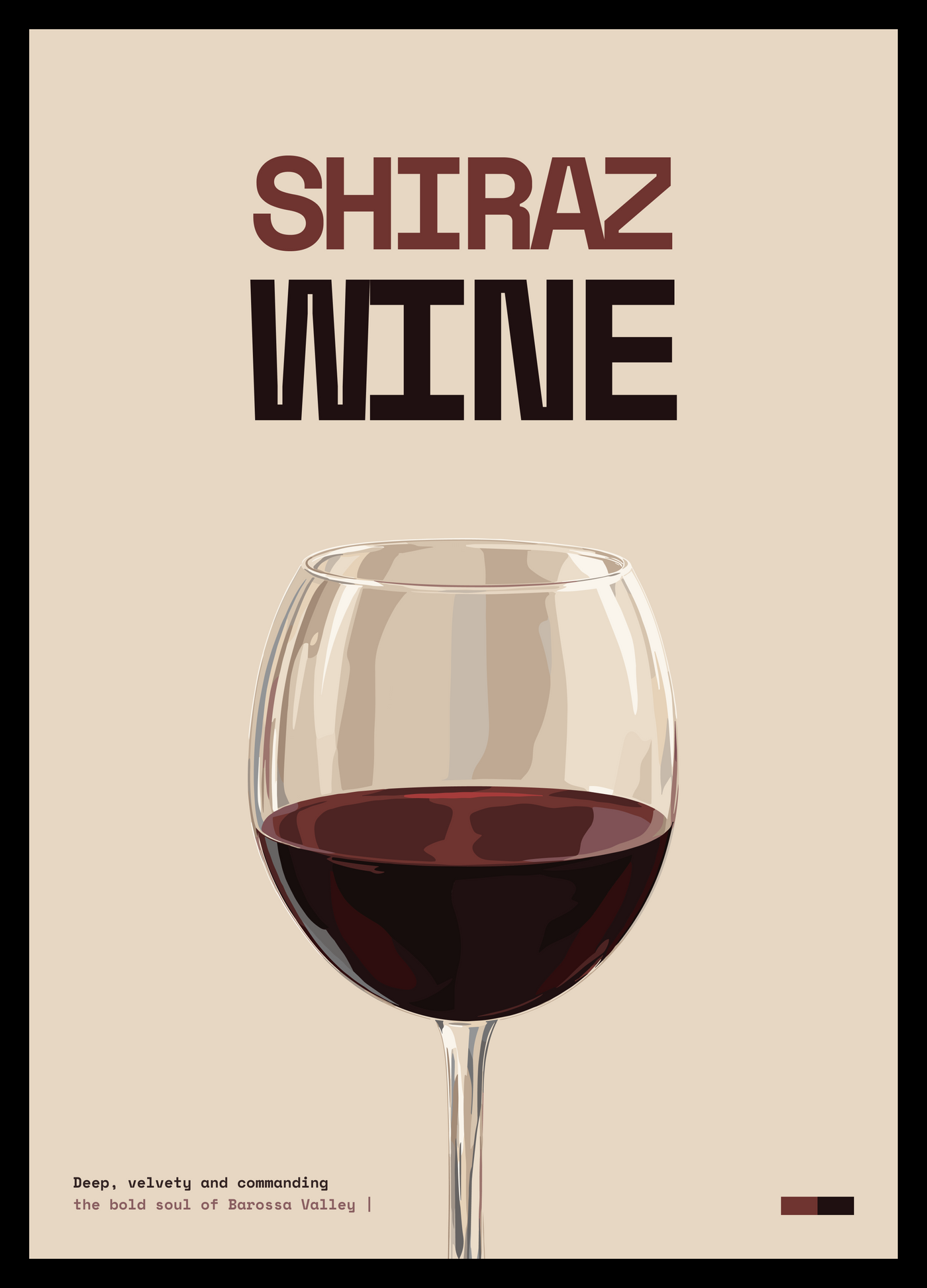 Shiraz Wine Art Print — wall preview